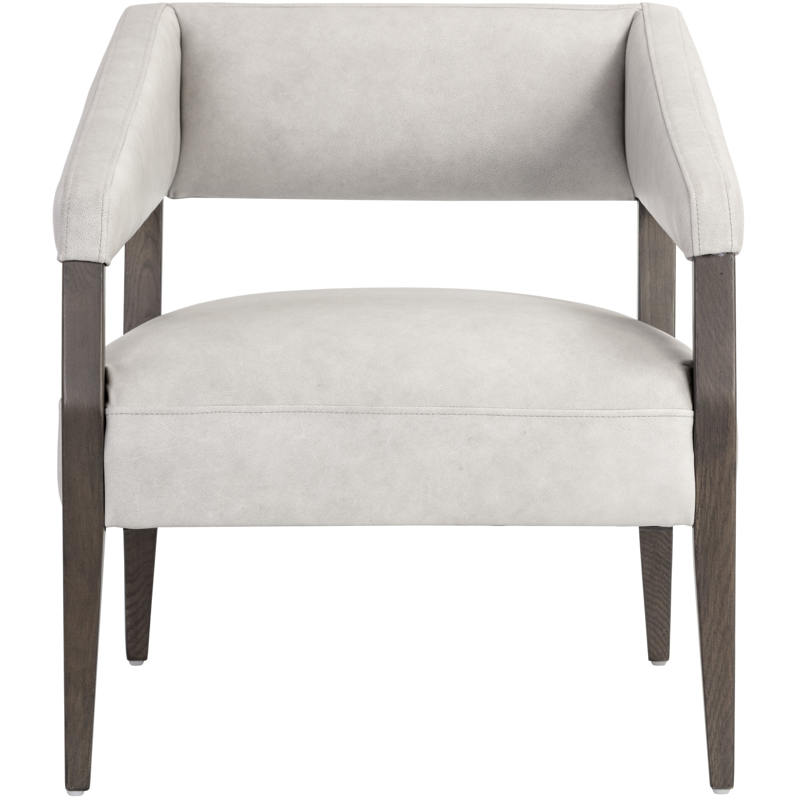 Carlyle Saloon Light Grey Leather Lounge Chair